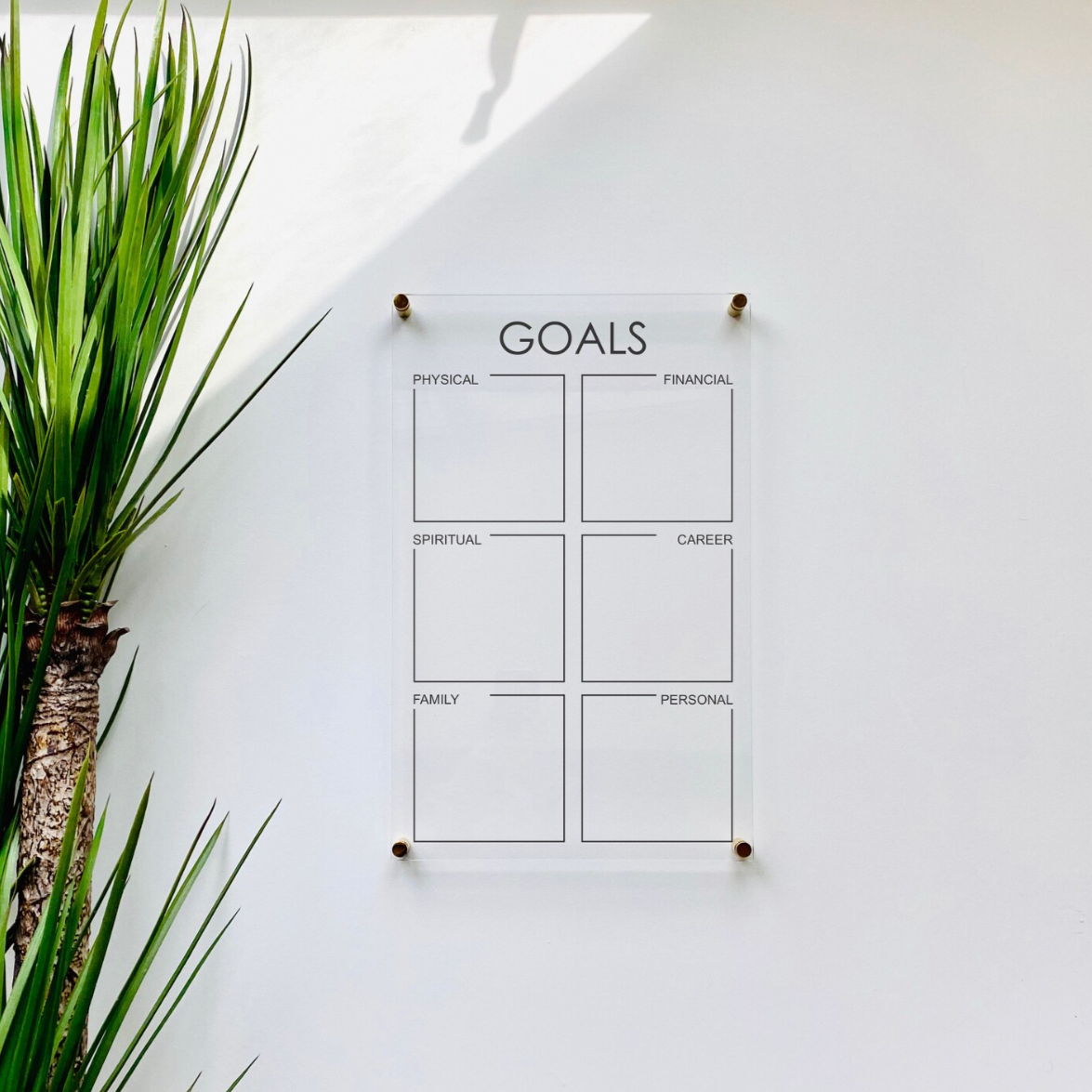 Acrylic Clear Goals Planner