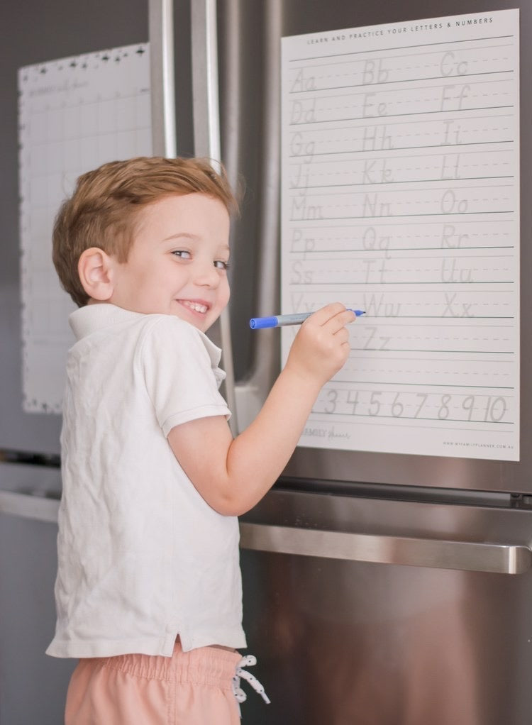 Magnetic Alphabet Writing Practice Sheet