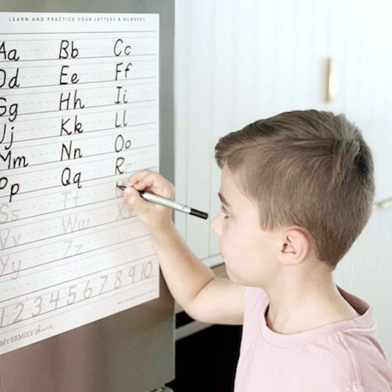 Magnetic Alphabet Writing Practice Sheet