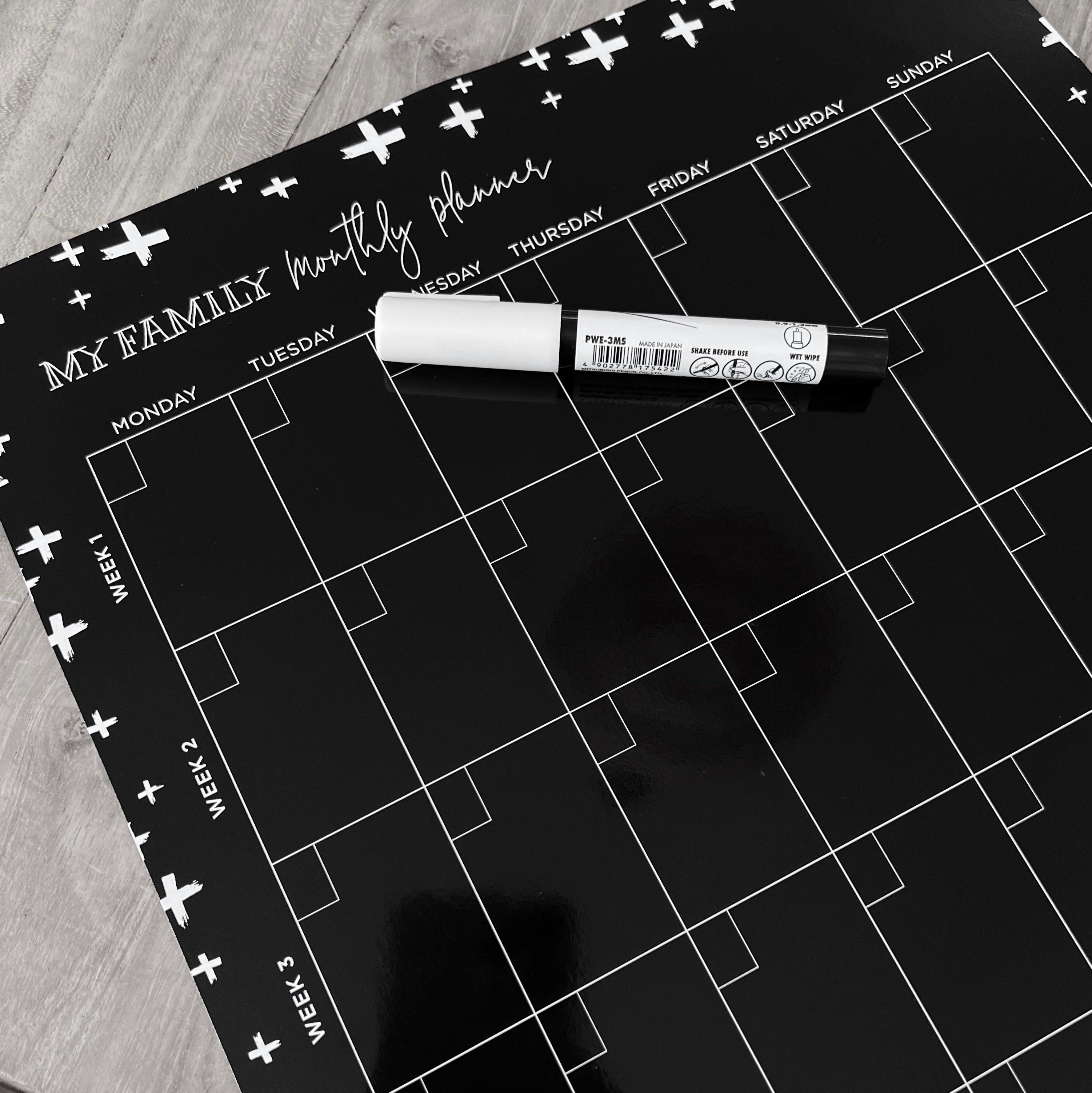Magnetic Monthly Chalkboard Planner - Portrait