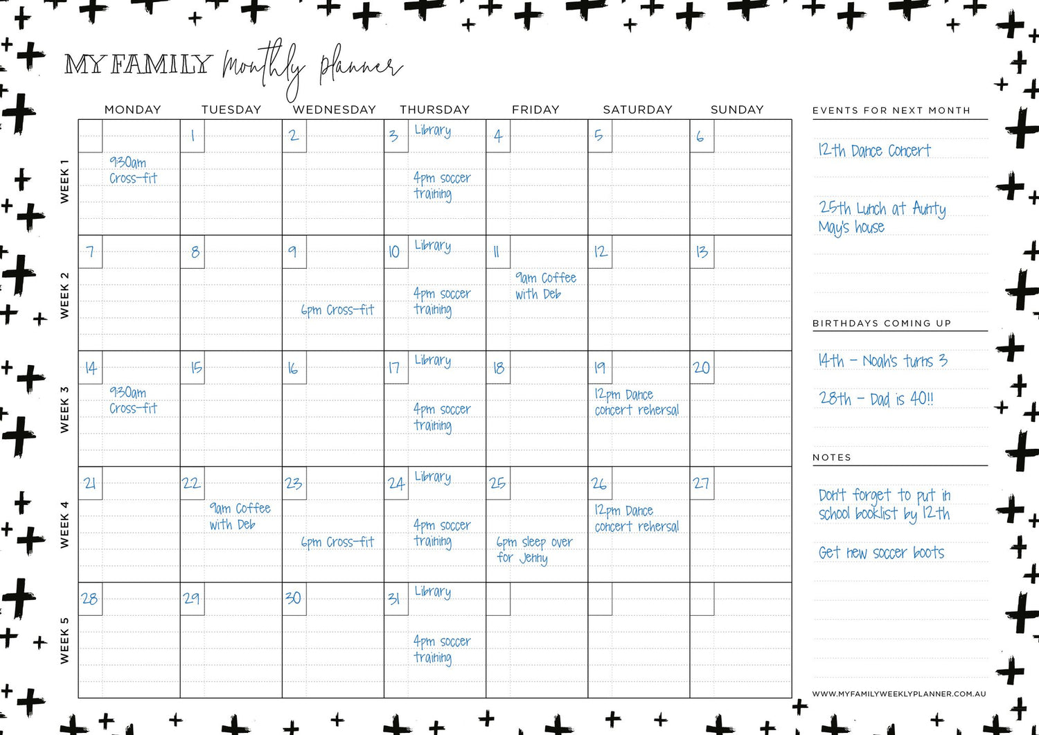 Magnetic Monthly Planner Starter Pack