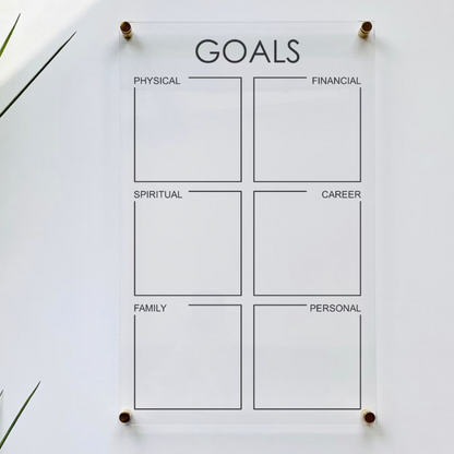 Acrylic Clear Goals Planner