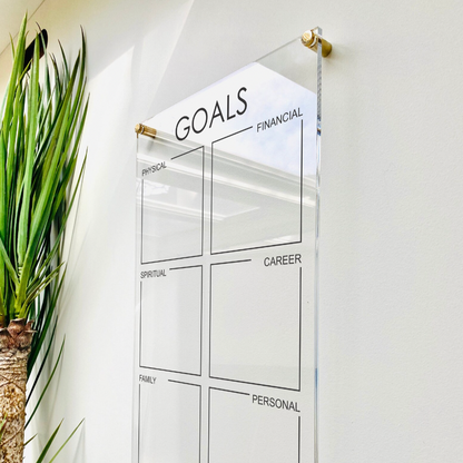 Acrylic Clear Goals Planner