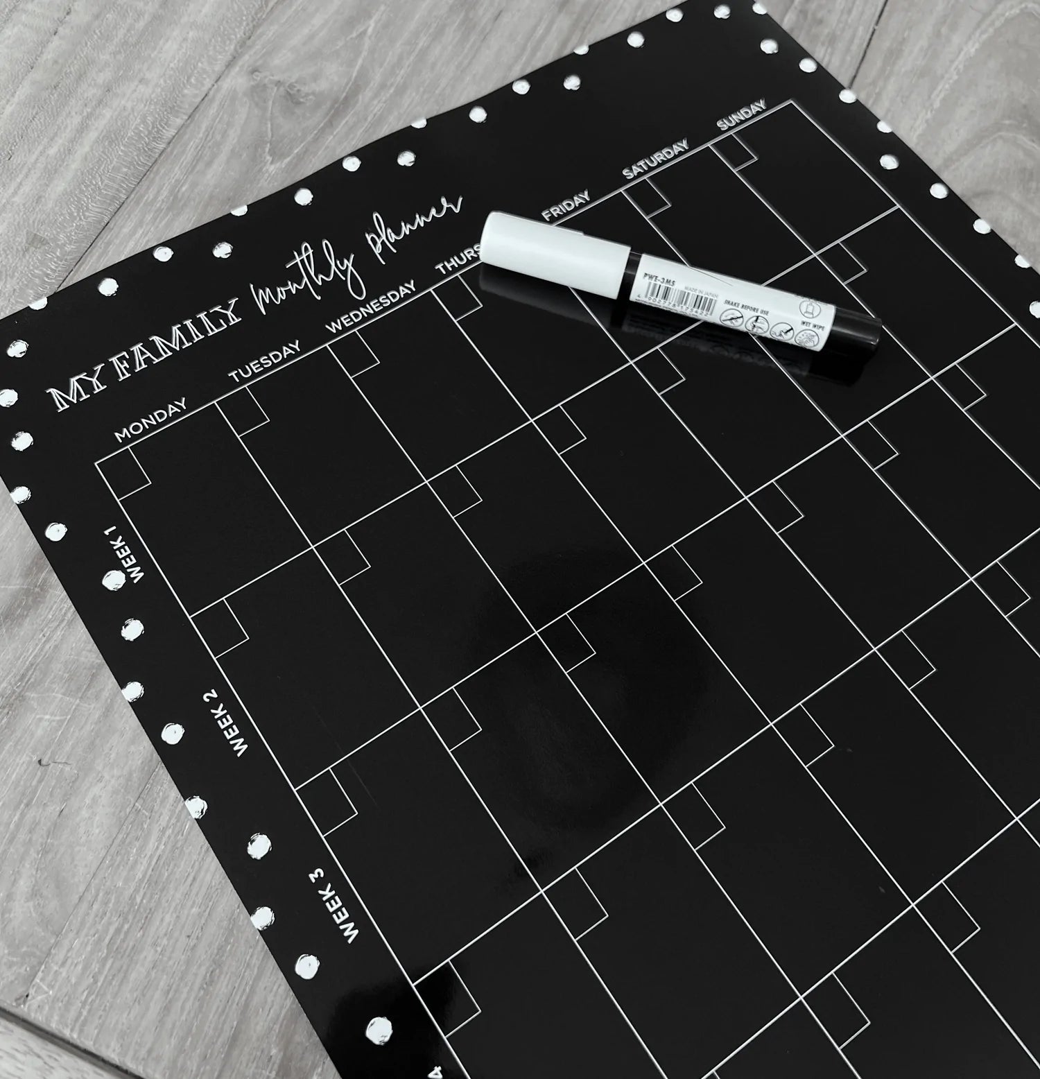 Magnetic Monthly Chalkboard Planner - Portrait